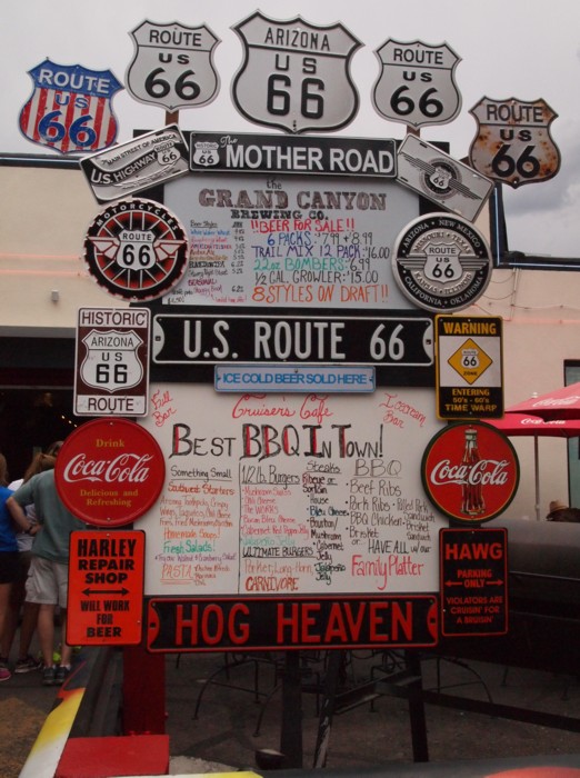 Route 66 Menu Sign