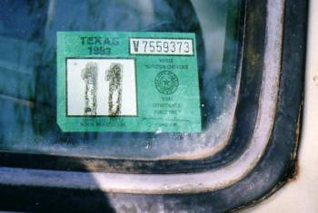 Old Inspection Sticker