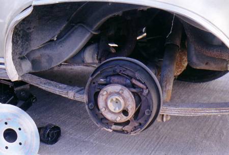 Left rear brake area