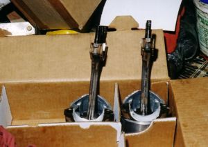 Rods in new pistons.