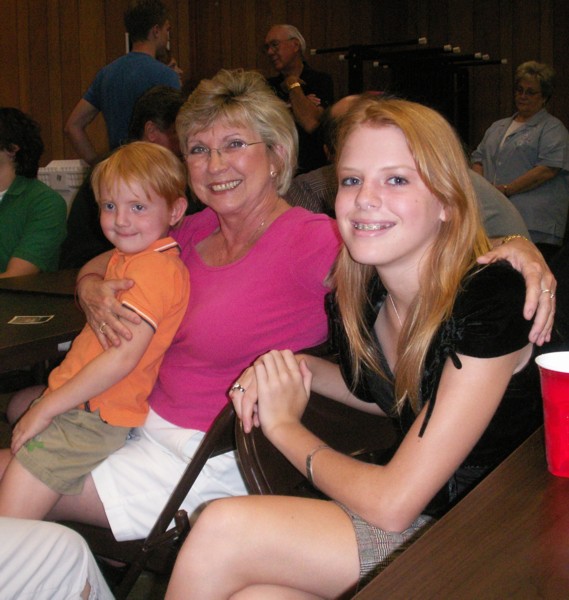 Girl with Grandmother Donnelle and Brother