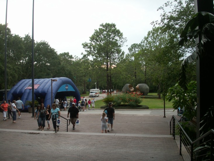 View out the front door.