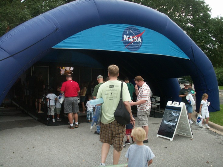 Phillip and Sarah at the Moon Rock Display