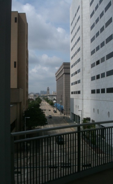 View down the street to the southwest