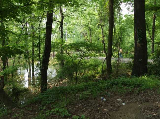 Old Fryer Bridge Location from Upstream Bank