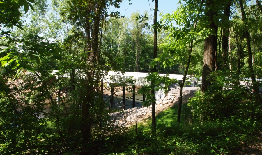 View from north bank upstream.