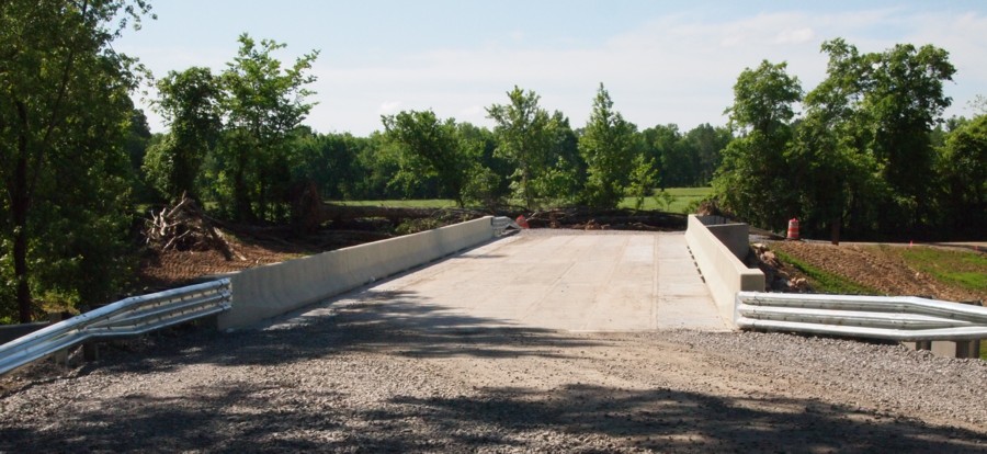 Approach from north bank.