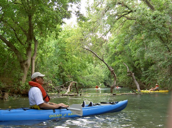 Making our way through the brush.