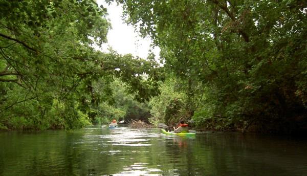 Upstream are Jim and Louis