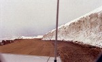 Snow along the road.