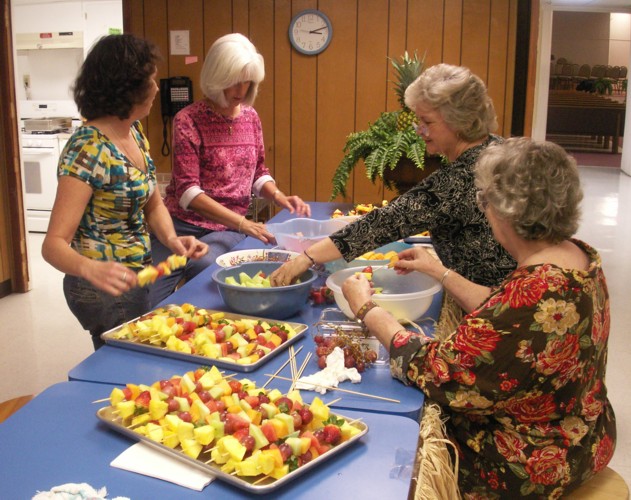 Ladies Preparing Fruit