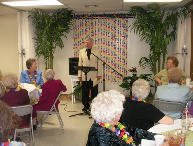 Bro. Foster speaking to the group.