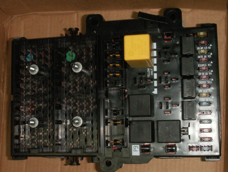 The front of the fuse panel
