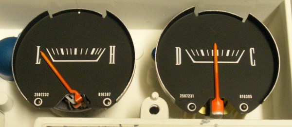 Oil Pressure Gauge and Ammeter