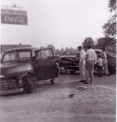 Auto Truck Wreck - 1957