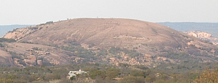 Enchanted Rock area from the south, enlarged view.